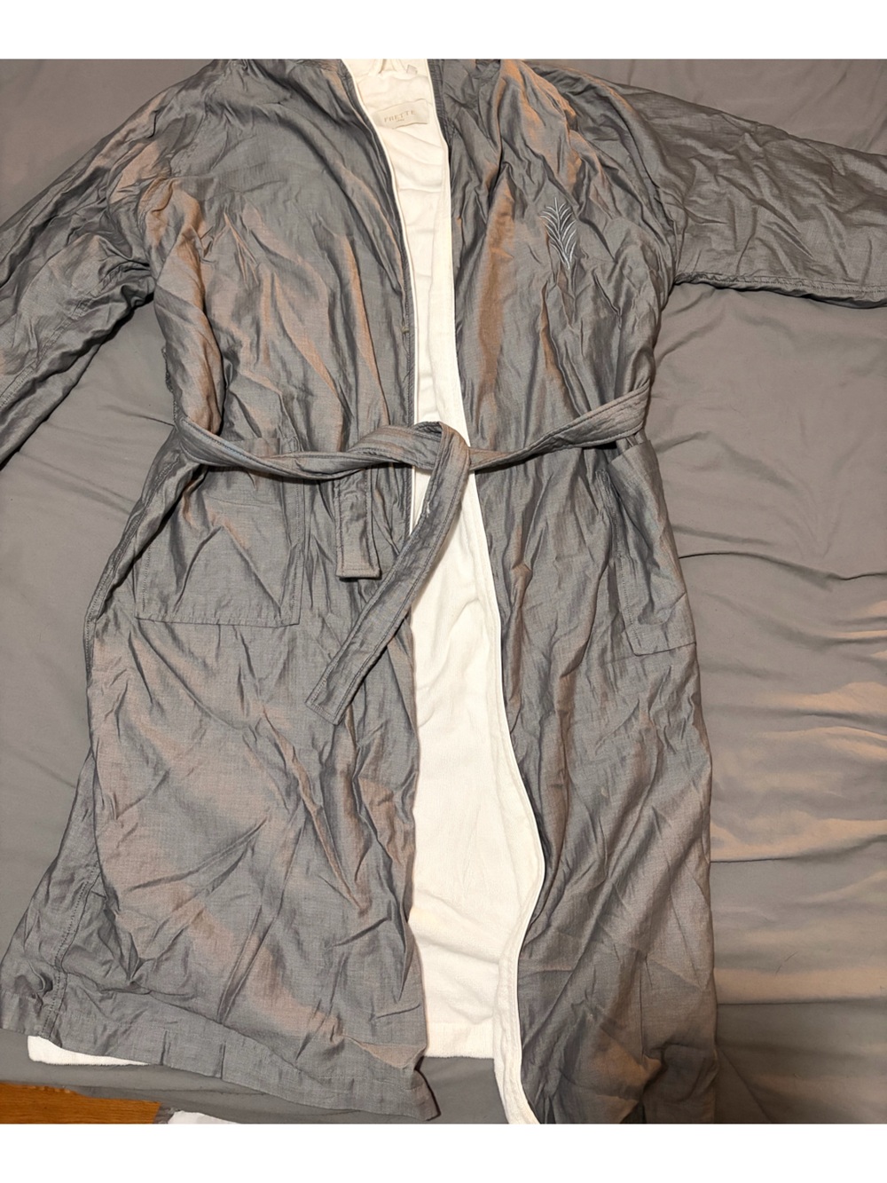 Frette 1860 Gray Unisex Robe